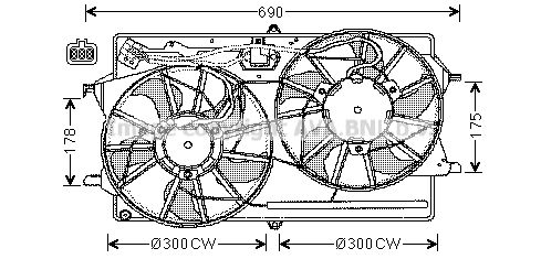 AVA QUALITY COOLING Вентилятор, охлаждение двигателя FD7530